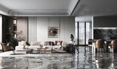 现代客餐厅3D模型下载